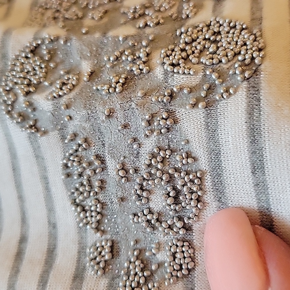 Striped Beaded Cross Tank Top - Picture 8 of 9